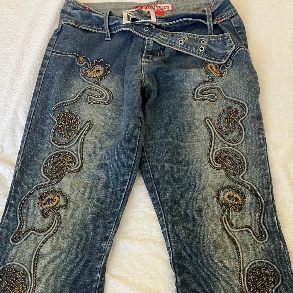 Lazer Jeans S9 embroidered blue / faded jeans